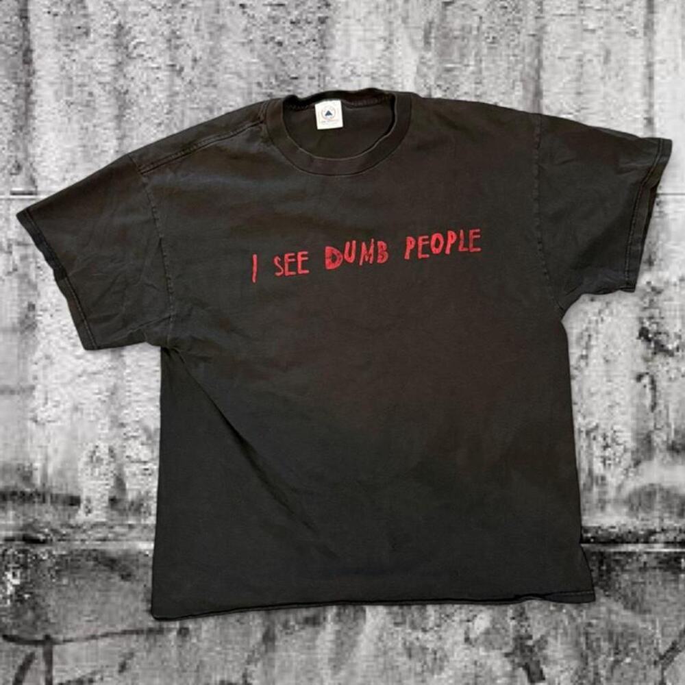 Vintage 90s “I See Dumb People” Graphic T-Shirt Black XL